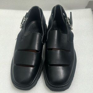 Paraboot Men's Marche Black Leather sandals size 9 women size 6uk size 7 us